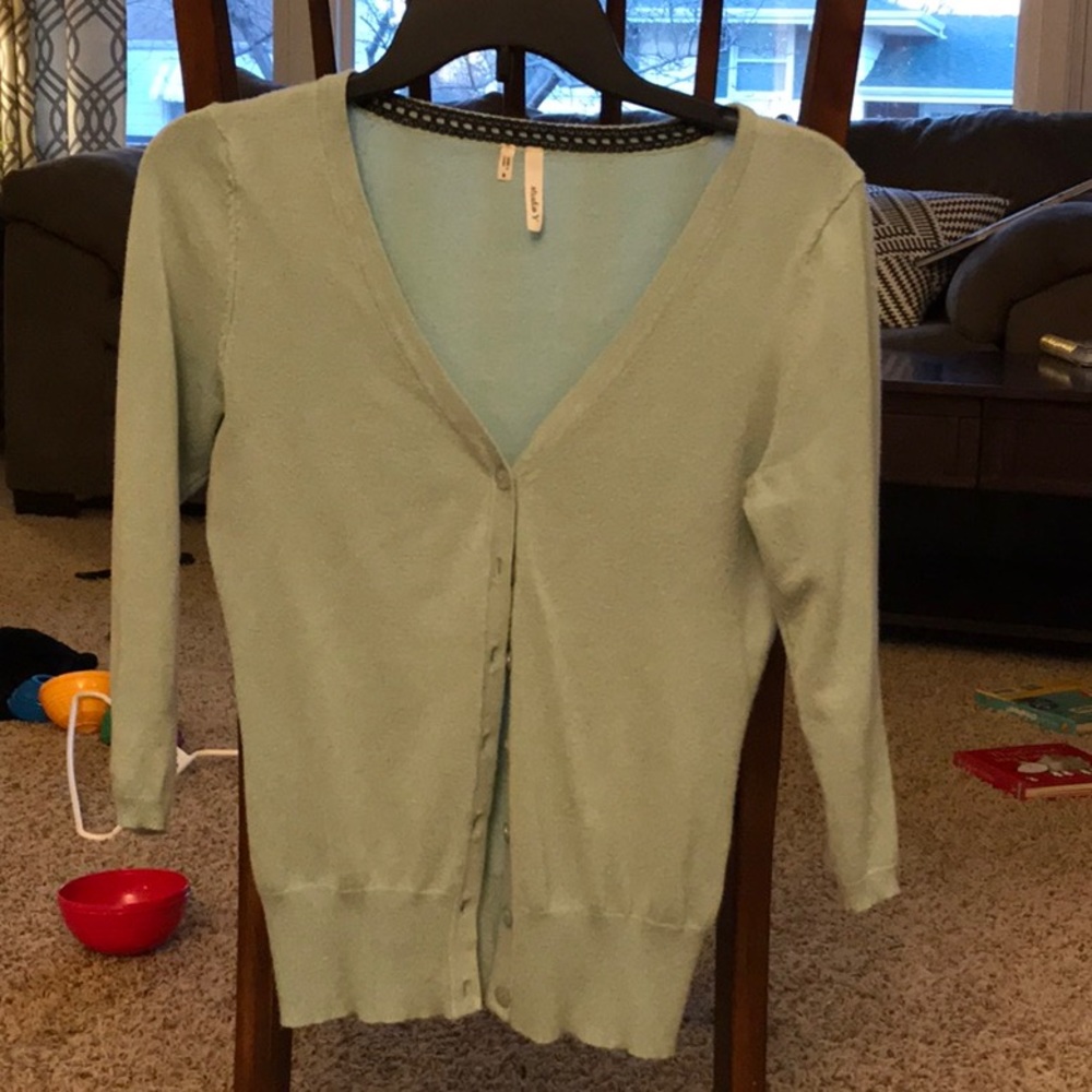 Blue cardigan